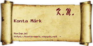 Konta Márk névjegykártya