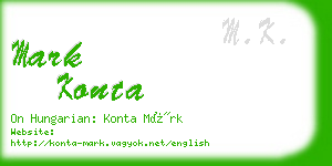mark konta business card